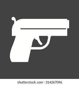 Gun, pistol, shot icon vector image. Can also be used for military. Suitable for use on web apps, mobile apps and print media.