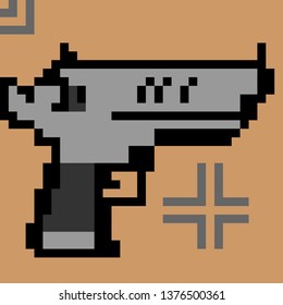gun pixels art