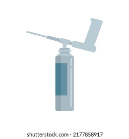 Gun polyurethane foam icon. Flat illustration of gun polyurethane foam vector icon isolated on white background