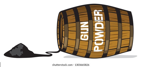 gun powder barrel illustration