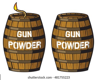 Gun Powder Barrel Illustration