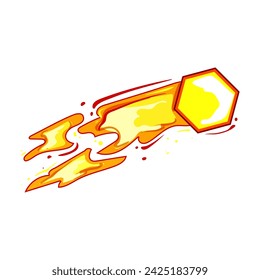 caricatura del juego del proyectil del arma. haz de fuego, energía del disparo, pistola de chorro de luz signo del juego del proyectil. símbolo aislado ilustración vectorial