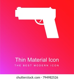 gun red and pink gradient material white icon minimal design