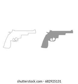 Gun revolver icon .