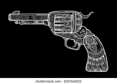 Gun as a revolver in the patterns