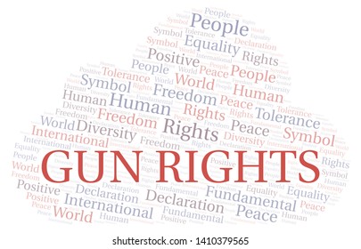 Gun Rights word cloud. Wordcloud made with text only.