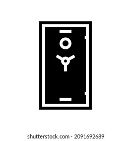 vector de icono de glifo seguro para armas. signo de seguridad de arma. símbolo de contorno aislado ilustración negra