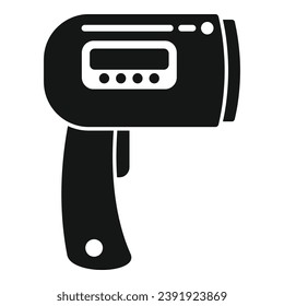 Gun Scan Gerät Symbol einfache Vektorgrafik. Temperaturkontrolle. Remote-Infrarot