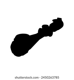 Gun scope silhouette icon vector illustration on white background