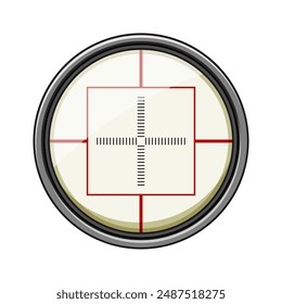 gun scope sniper cartoon. view shot, weapon cross, rifle military gun scope sniper sign. isolated symbol vector illustration
