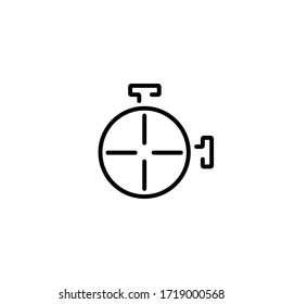 Gun scope thin icon in trendy flat style isolated on white background. Symbol for your web site design, logo, app, UI. Vector illustration, EPS