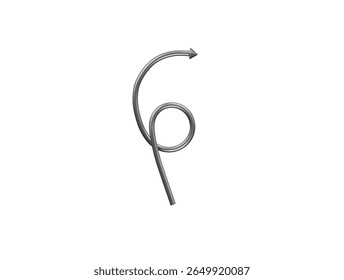 Icono de flecha de forma de pistola Ilustración 3D Render
