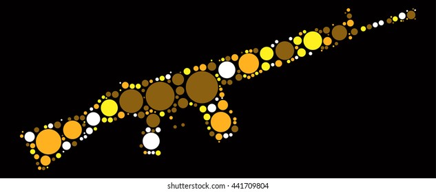 gun shape vector design by color point