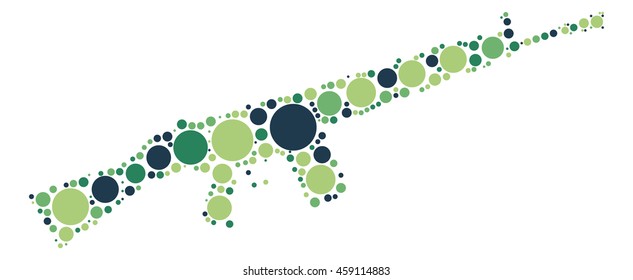 gun shape vector design by color point
