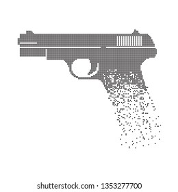 Gun shaped pixels