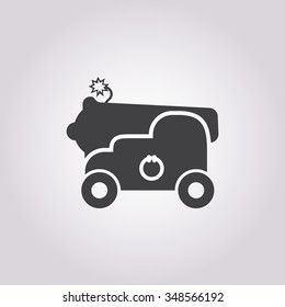 Gun ship icon. 