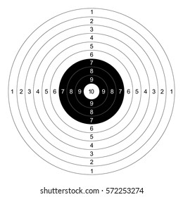 Blank Template Sport Target Shooting Competition Stock Vector (Royalty ...