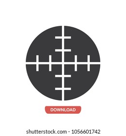 Gun Shooting target vector icon 