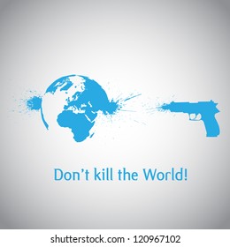 Gun shooting the World
