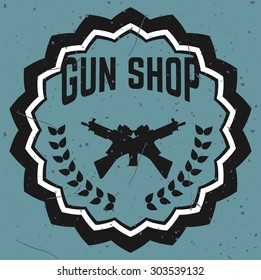Gun shop logotypes and badges 
