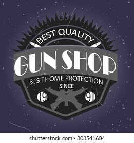 Gun shop logotypes and badges 