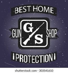 Gun shop logotypes and badges 