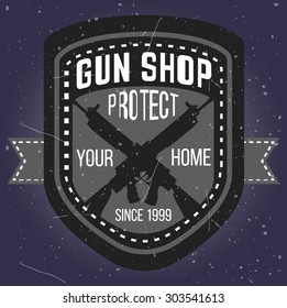 Gun shop logotypes and badges 