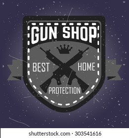 Gun shop logotypes and badges 