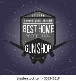 Gun shop logotypes and badges 
