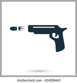 Gun shot icon on the background