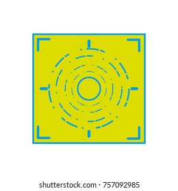 gun sight circle with shooting focus
