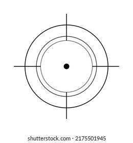 Gun Sight Crosshairs Bullseye Isolated Vector Illustration