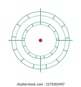 Gun Sight Crosshairs Bullseye Isolated Vector Illustration