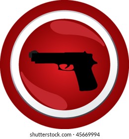 gun sign icon button