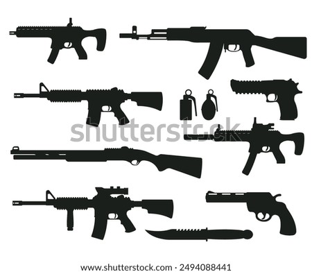 Gun  silhouette. Gun  silhouette flat icon 