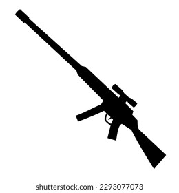 Gun Silhouette Symbol. Vektorbild