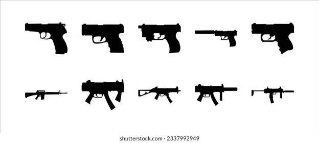 Gun Silhouette Illustration Vectorset