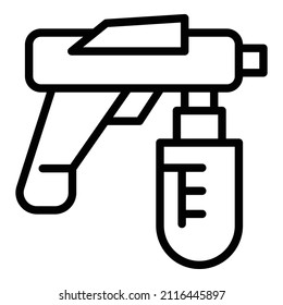 Gun spray icon outline vector. Painter air. Auto body