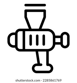 Vector de contorno de icono de pulverización de arma. Auto auto. Pintura de servicio