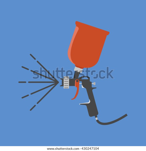 Gun spray paint color
icon, vector