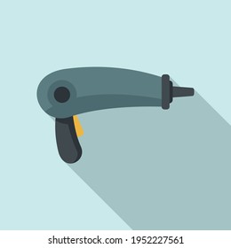 Icono del limpiador de vapor de armas. Ilustración plana del icono del vector del filtro de vapor de un arma para el diseño web