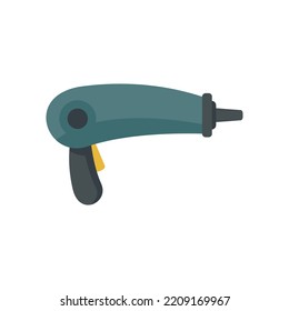 Icono del limpiador de vapor de armas. Ilustración plana del icono del vector del filtro de vapor de un arma aislado en el fondo blanco