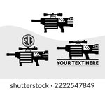 Gun SVG Printable Vector Illustration