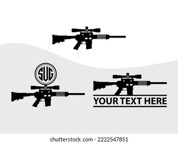 Ilustración de vectores imprimibles SVG de Gun