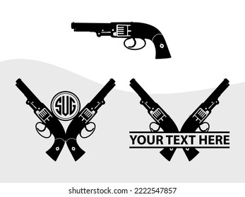 Gun SVG Printable Vector Illustration