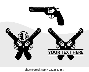 Ilustración de vectores imprimibles SVG de Gun