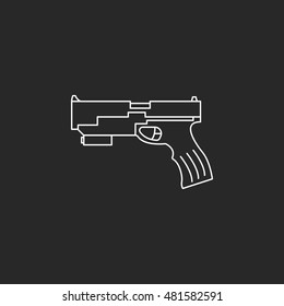 Gun Symbol Sign Silhouette Icon On Stock Vector (Royalty Free) 479757442