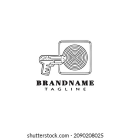 gun with target design logo template icon modern vector illustration