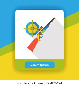 Gun target flat icon