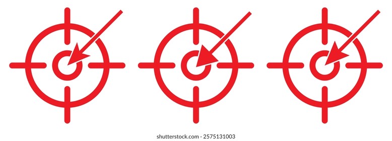 Gun target icon in black and blue